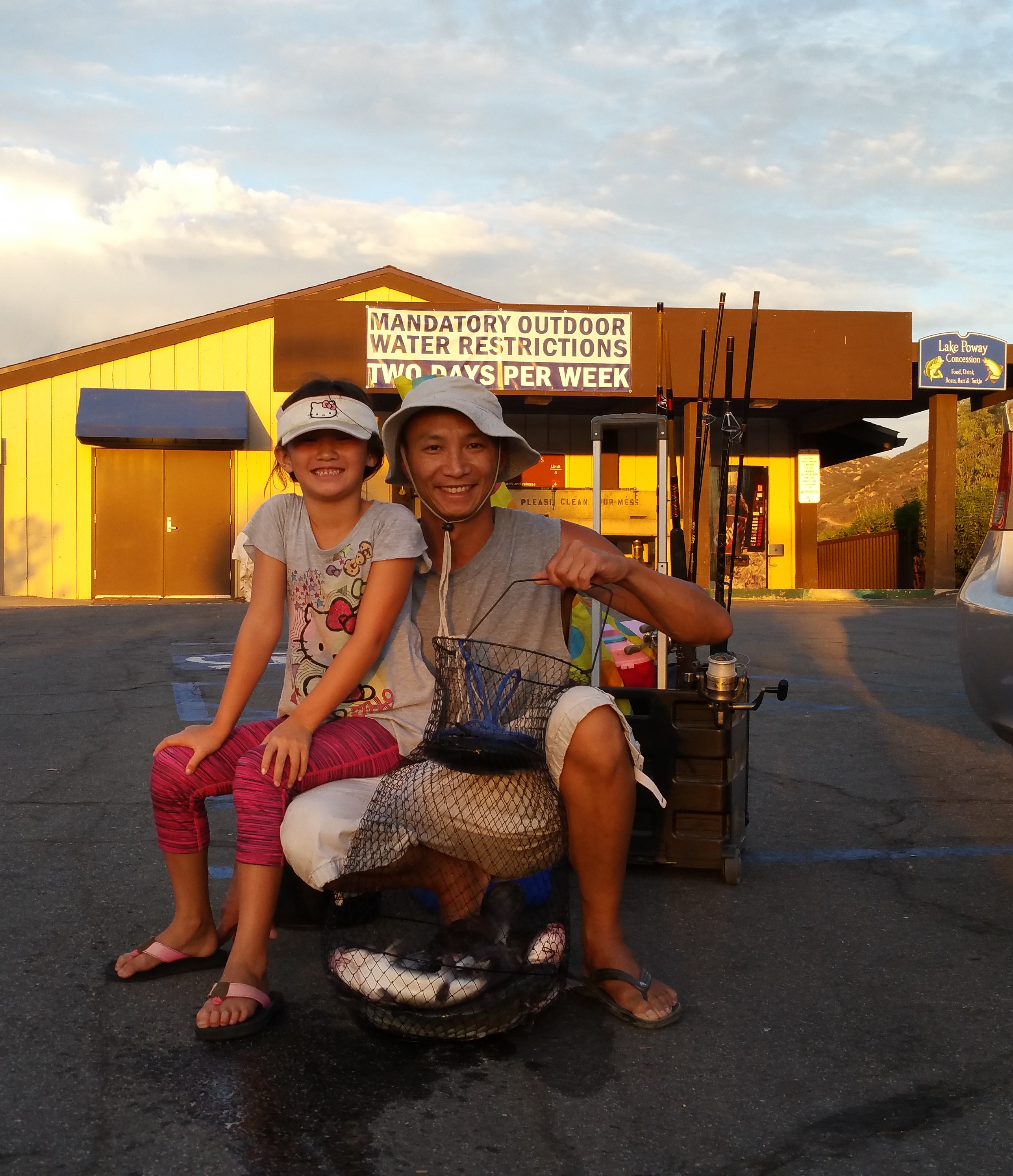 Quy and Talia 12th Sep., 8 cats East log boom Mackerel.jpg